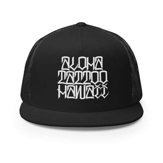 ALOHA TATTOO HAWAII HAND STYLE SNAP BACK TRUCKER HAT