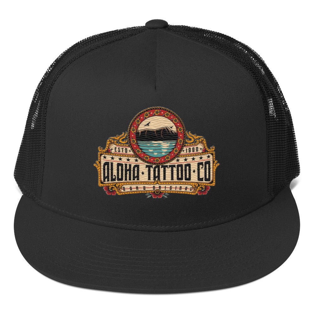 Classic Aloha Tattoo Snap Back Trucker Hat