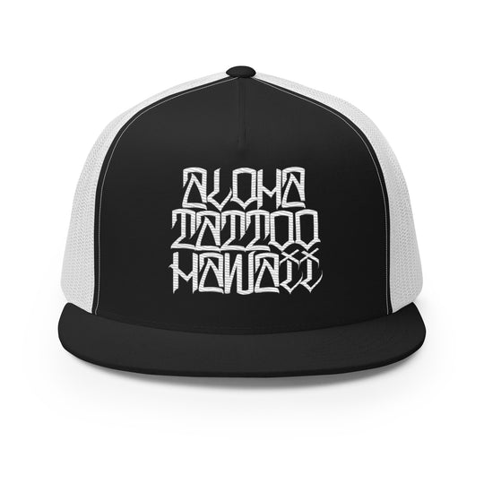 ALOHA TATTOO HAWAII HAND STYLE SNAP BACK TRUCKER HAT