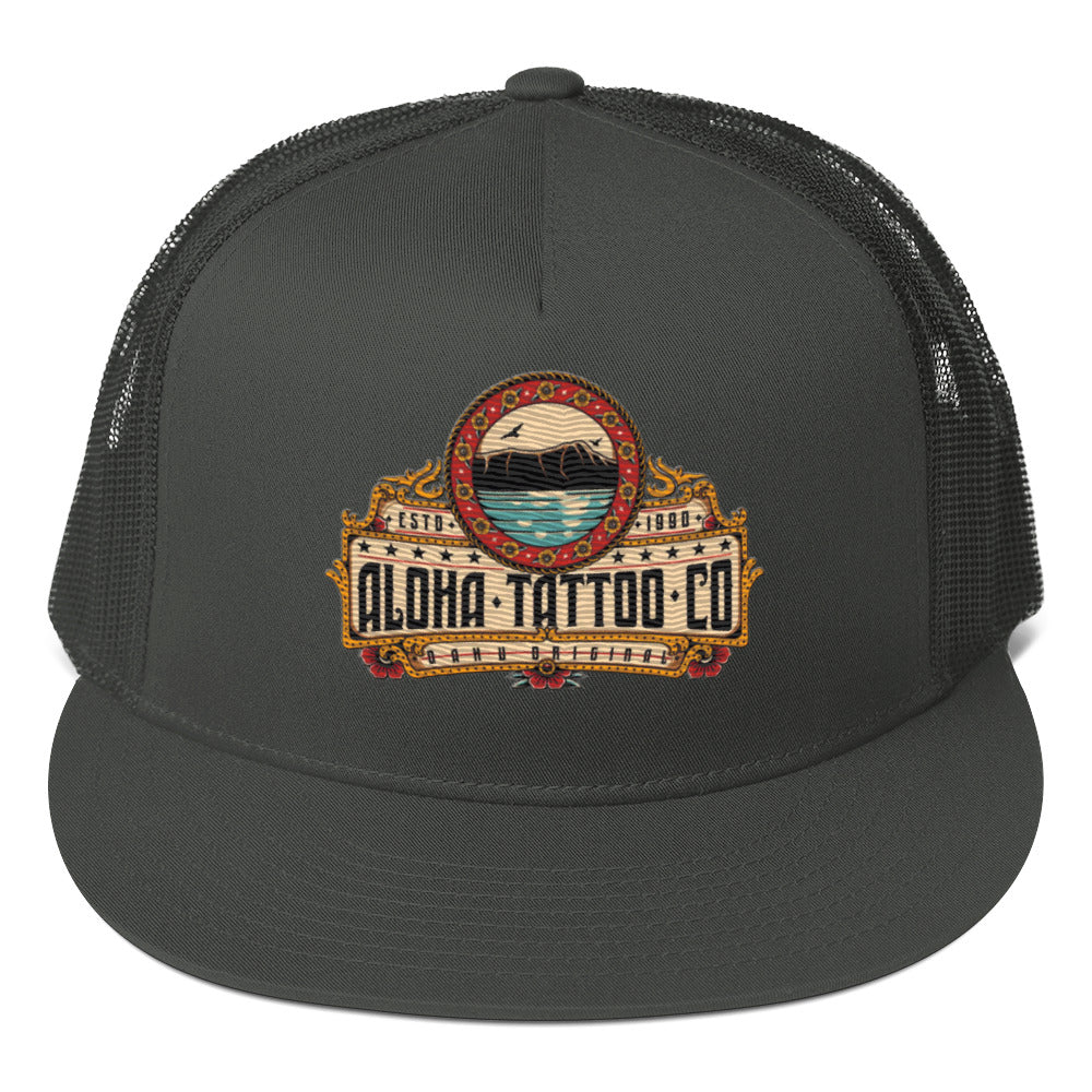 Classic Aloha Tattoo Snap Back Trucker Hat