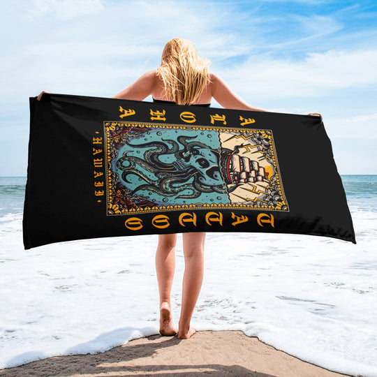 Kraken-Skull Beach Towel